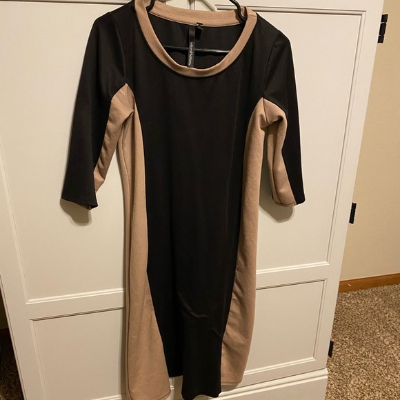 EllumiNation black/tan dress size medium - Picture 1 of 4
